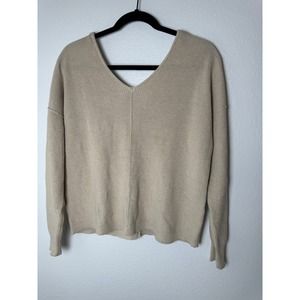 Pink Rose‎ tan sweater, size small